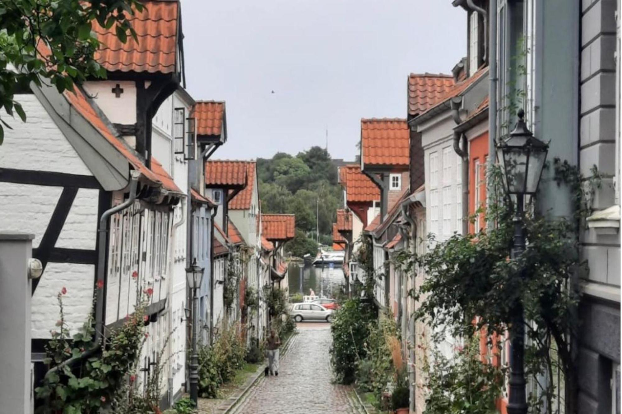 Hafenblick Ferienwohnung In Der Altstadt Mit Parkplatz Фленсбург Екстер'єр фото